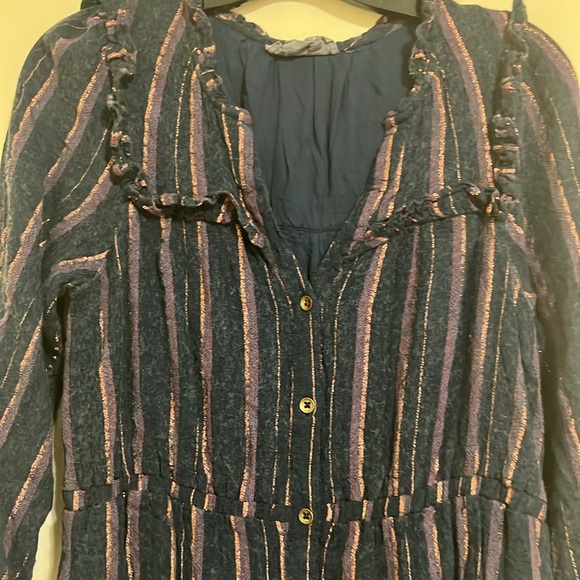 Anthropologie Midnight Ruffled midi dress women’s size S NWOT - Picture 6 of 16